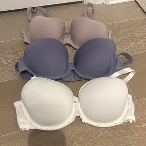 Montelle Sublime Spacer Bras - White, Blue, Taupe